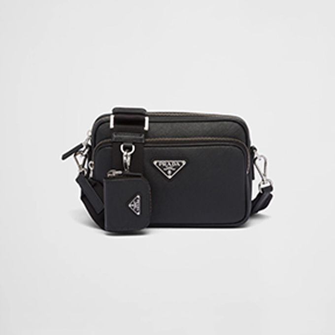 prada saffiano leather men crossbody shoulder bag